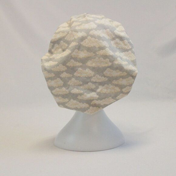 Gray Clouds Bouffant Surgical Dental Scrub Cap Chemo Hat - Picture 1 of 4